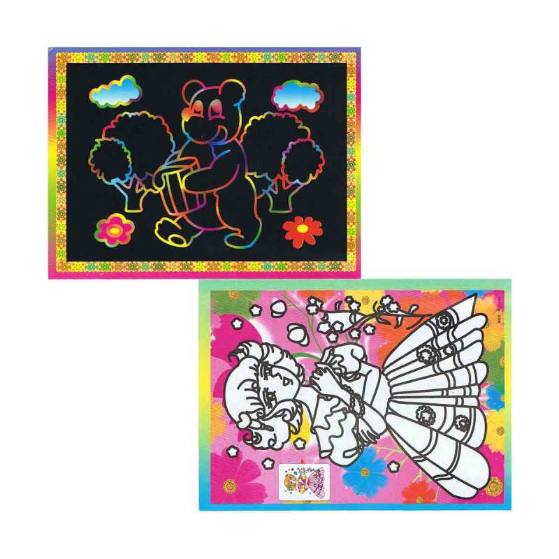 Jual Yilibao Ds001 Smart Kid Beruang Bear Diy Gambar Gosok Scratch Picture Dan Mewarnai Anak Online Oktober 2020 Blibli Com