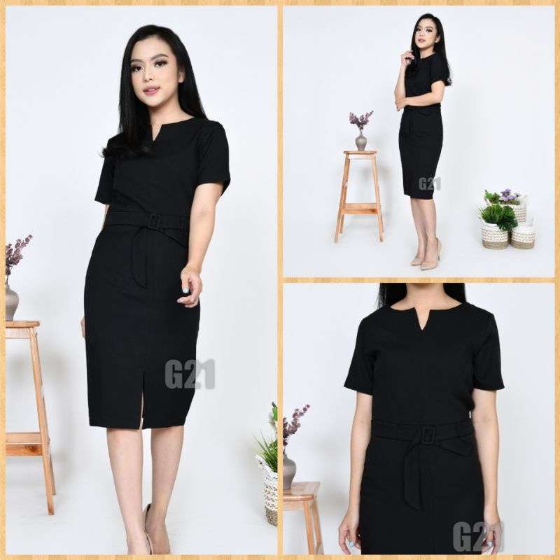 Dress best sale kantor wanita