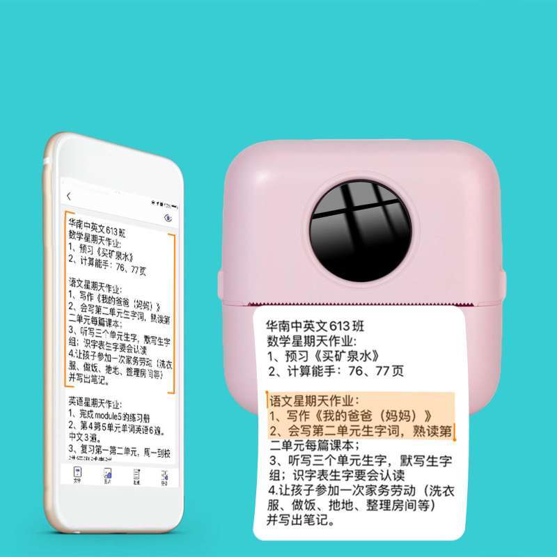 Promo Mini Thermal Printer, Portable Bluetooth Thermal Label ...
