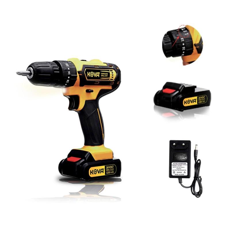 Kova cordless impact top drill 20v