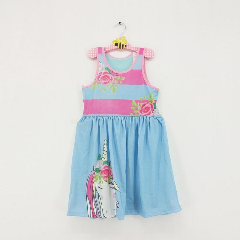 Jual Hm Dress Unicorn Blue Stripe Pink Online Mei 2020 Blibli Com