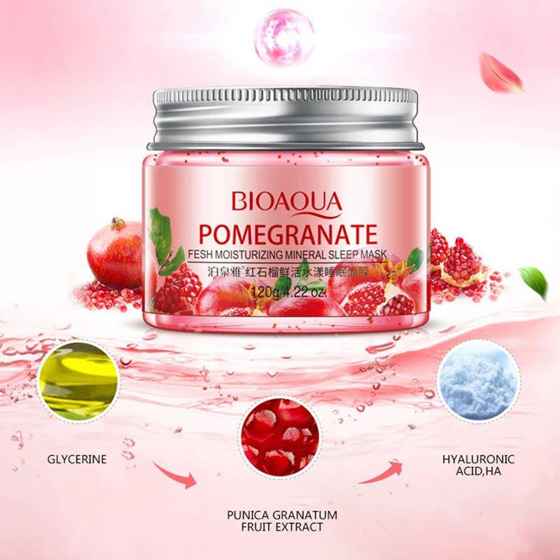 Jual Bioaqua Hyaluronic Acid Essence Moisturizing Night Pink Sleep Mask Cream 120 G Online Desember 2020 Blibli