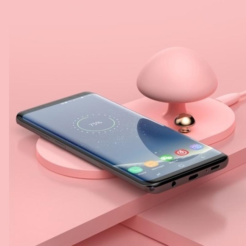 baseus mushroom lamp desktop wireless charger