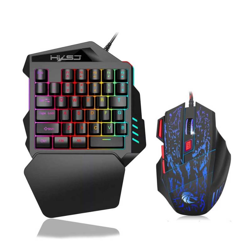 Jual Iit Mechanical Single Hand Wired Keyboard Mouse Suit Multicolor Ergonomic Gaming Keyboard Mouse Combo For Pc Laptop Online Desember 2020 Blibli