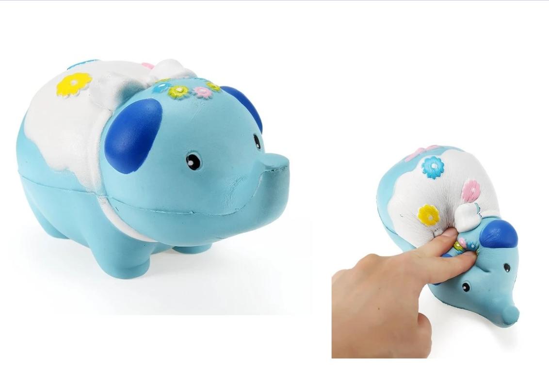 blue elephant baby toy