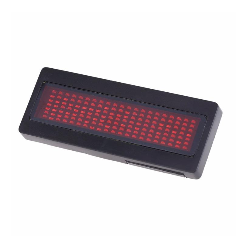 h ikea programmable red led scrolling name badge sign business card tag moving message display