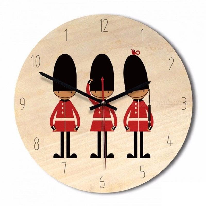 Jual Eds New Creative Watch Soldier Wooden Wall Clock Modern