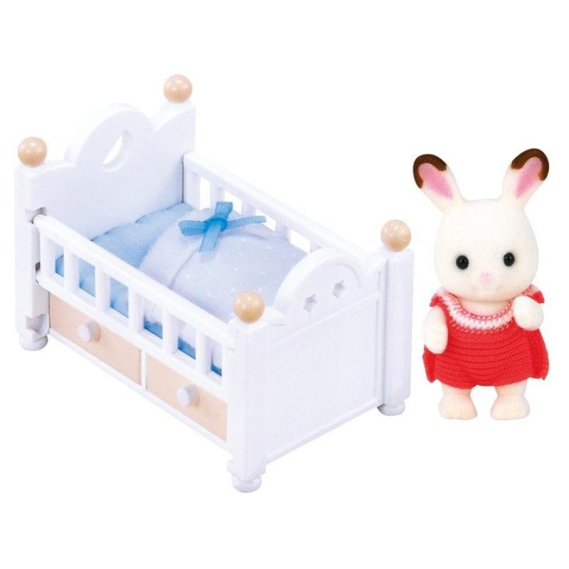 sylvanian families chocolate rabbit baby set