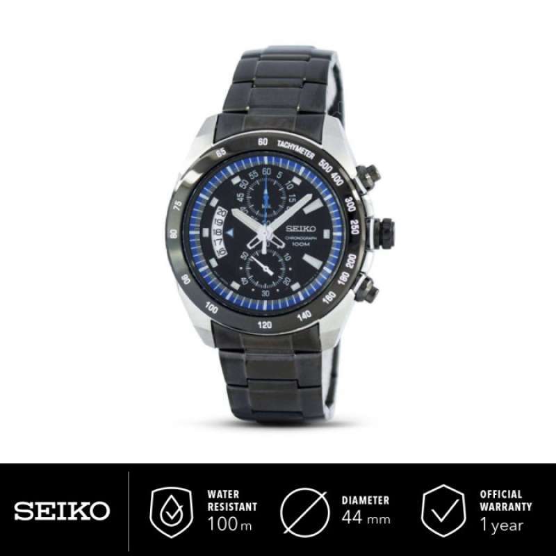 Promo Jam Tangan Pria Seiko Chronograph Classic SNN183 Black