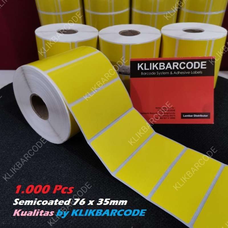 Jual Label Barcode Kuning 76 X 35 Gap Core 1 Pakai Porporasi ...