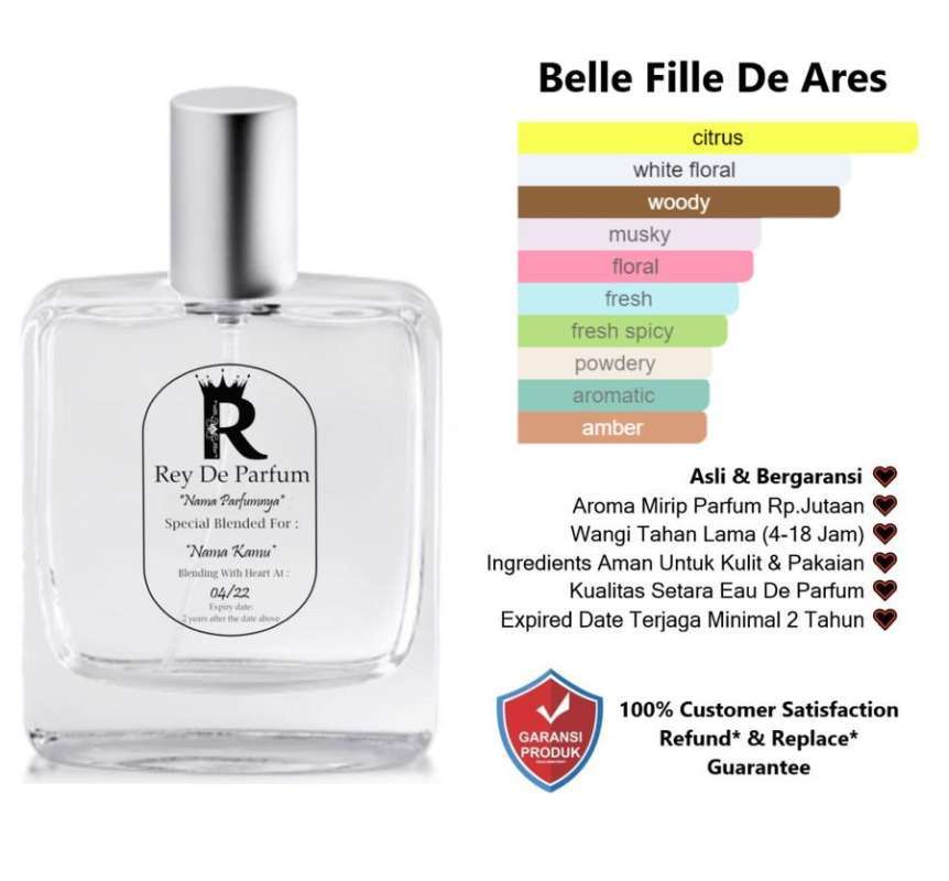 Jual Parfume Original Belle Fille D Ares Perfume Wanita By R Eau