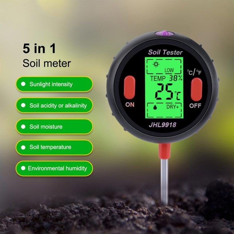 Jual H Ikea 5 In 1 Soil Ph Meter Tester With Air Humidity Sunlight Intensity Soil Moisture Testing For Farm Garden Plants Online September 2020 Blibli Com