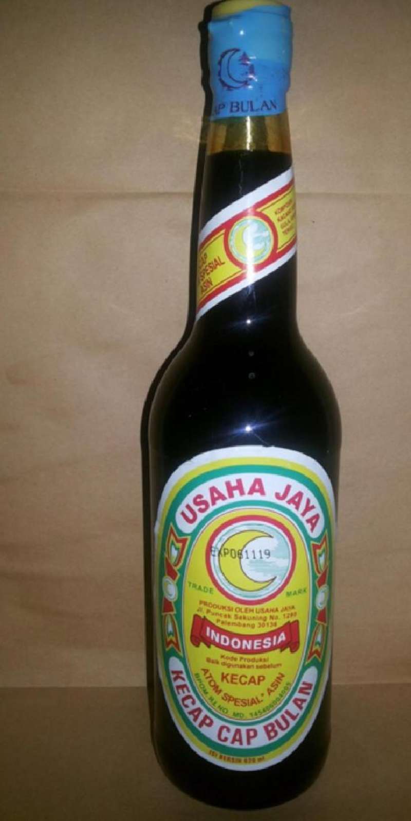 Bulan Kecap Asin Atom Label Tutup Biru 620ml
