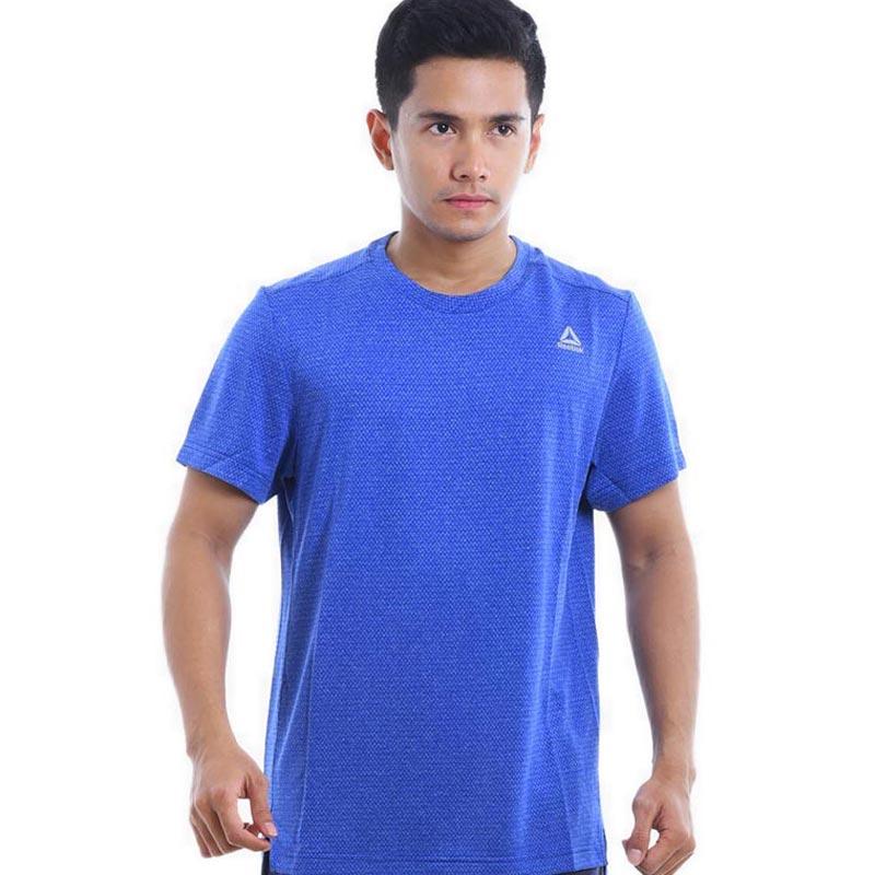 Jual Reebok WOR Melange Tech Men s Training Top Blue di Seller
