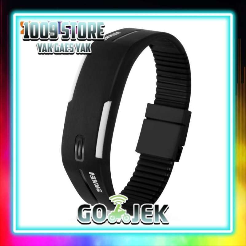 Jual SKMEI Wristband Jam Gelang LED 1099A Black 76BK di