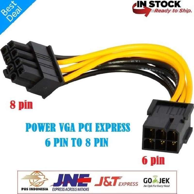Jual Kabel Power VGA Adapter Pin To Pin 6pin 8pin Pcie Pci-e