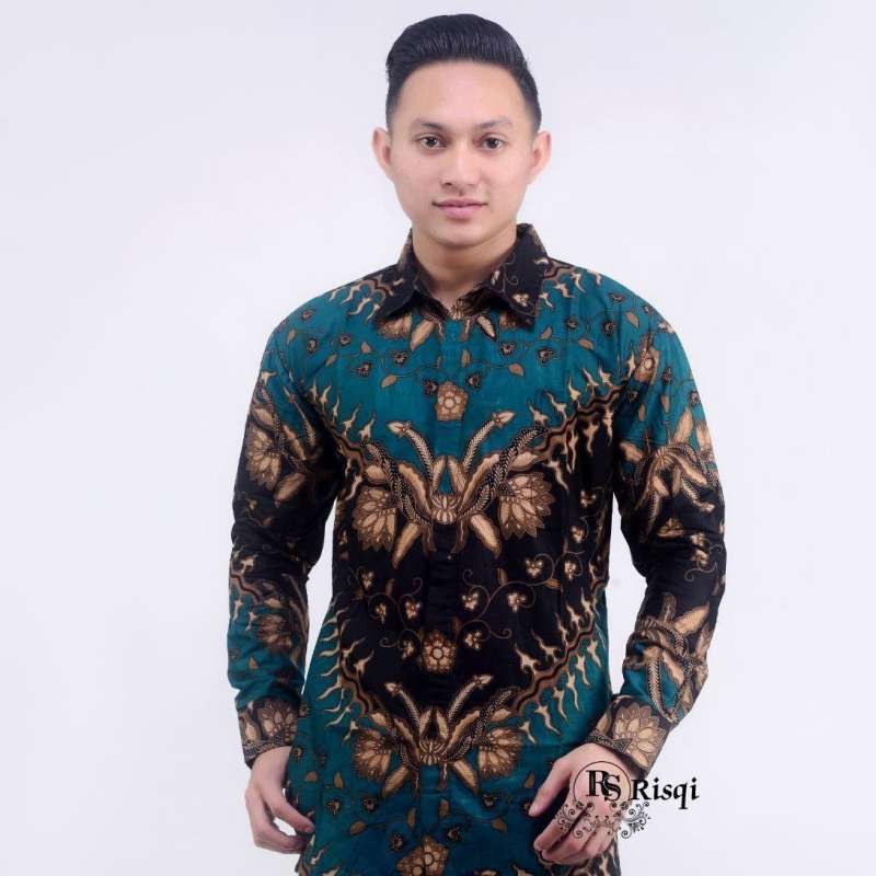 Promo Baju Batik Pria Kemeja Batik Pekalongan Murah Lengan Panjang Motif  Gajah Mada Adem New Modern Seragam Pesta Resespsi Baju Batik Pria Modern no  brand - KERIS HIJAU L Diskon 42% di