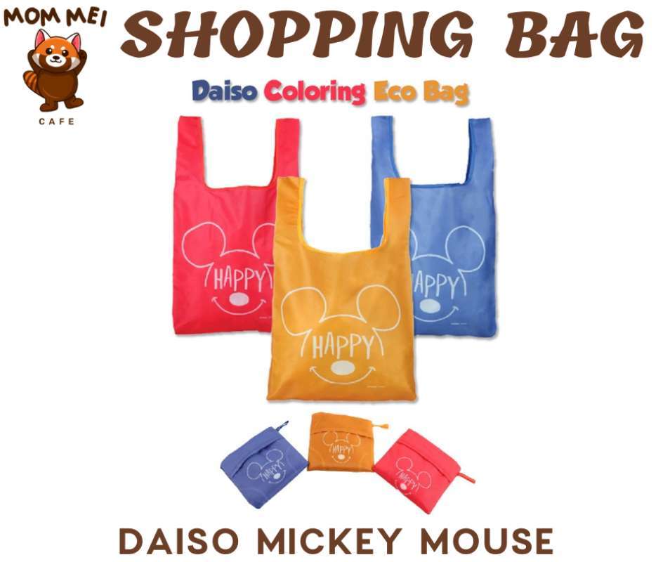 Jual Tas Belanja Shopping Tote Bag DAISO MICKEY MOUSE di Seller
