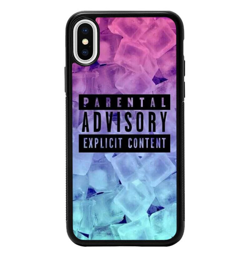 Casing Custom iPhone X Parental Advisory Ice P1618