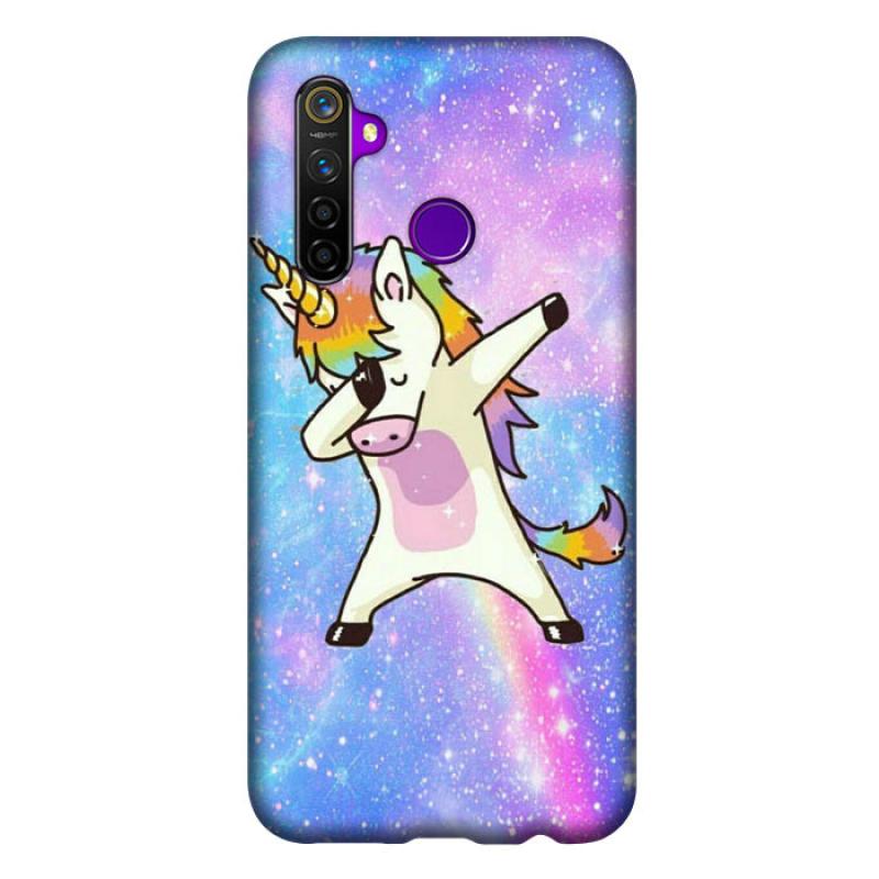 Jual Hardcase Premium Custom Realme 5 Pro Dabbing Unicorn Rainbow
