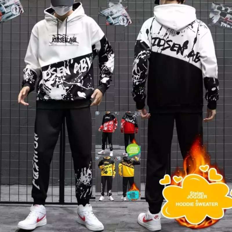 Jual Baju Setelan Hoodie Pria Murah Stelan Kidsen Abl Putih Di Seller Butikonline83 Kesawan Kota Medan Blibli