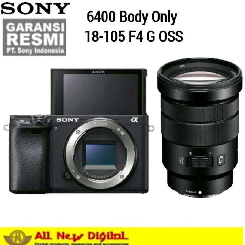 Sony Alpha A6400 Lensa SEL18105G E PZ 18-105mm F4 G 0SS