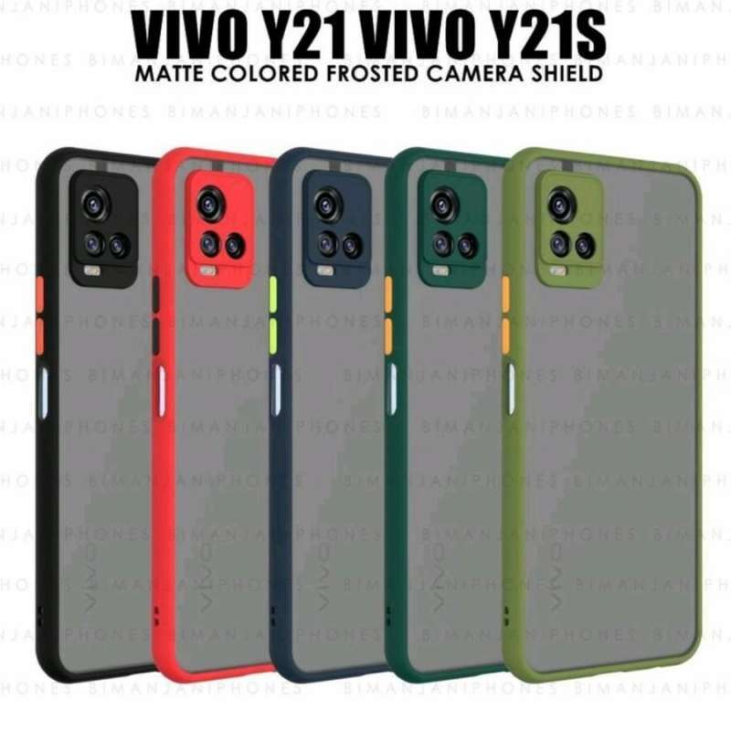 Cover Trasparente Per Vivo Y21 / Y21s / Y33s + 2 Vetri Temperati, Custodia In TPU Morbida Con Angoli Rinforzati, Rosa/verde