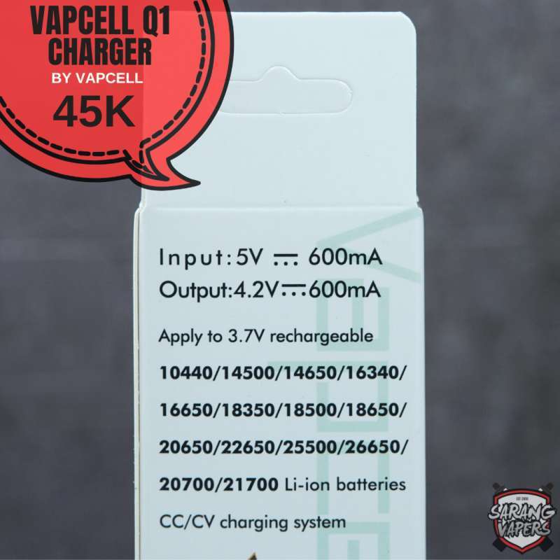Promo Vapcell Q1 Charger Authentic By Vapcell Diskon 5% Di Seller