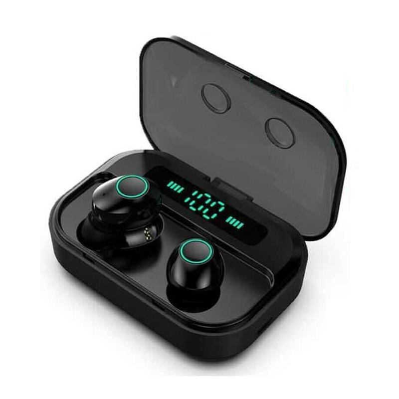 robotsky m7 tws earphone true bluetooth 5 0 powerbank charging dock bluetooth wireless headset
