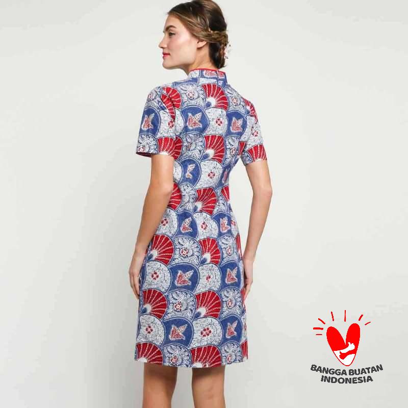 Jual Lurik Akik 1 Cheongsam Dress Batik Wanita Red Blue Online Desember 2020 Blibli