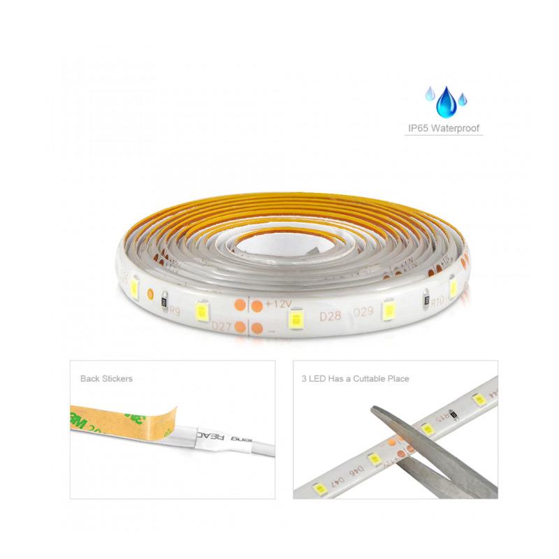 babanesia ip65 smart led strip lights kitchen or bedroom with hand sweep sensor 5 m
