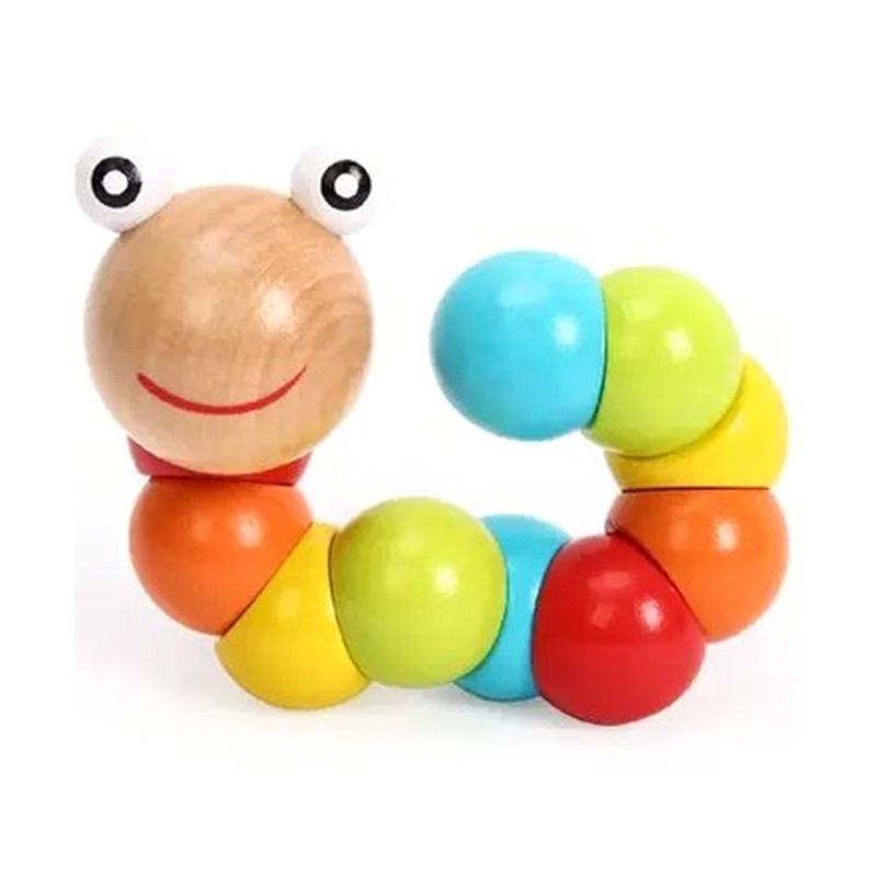 Jual H Ikea Educational Wooden Caterpillar Baby Fingers Flexibility Training Twisting Worm Toy Online September 2020 Blibli Com