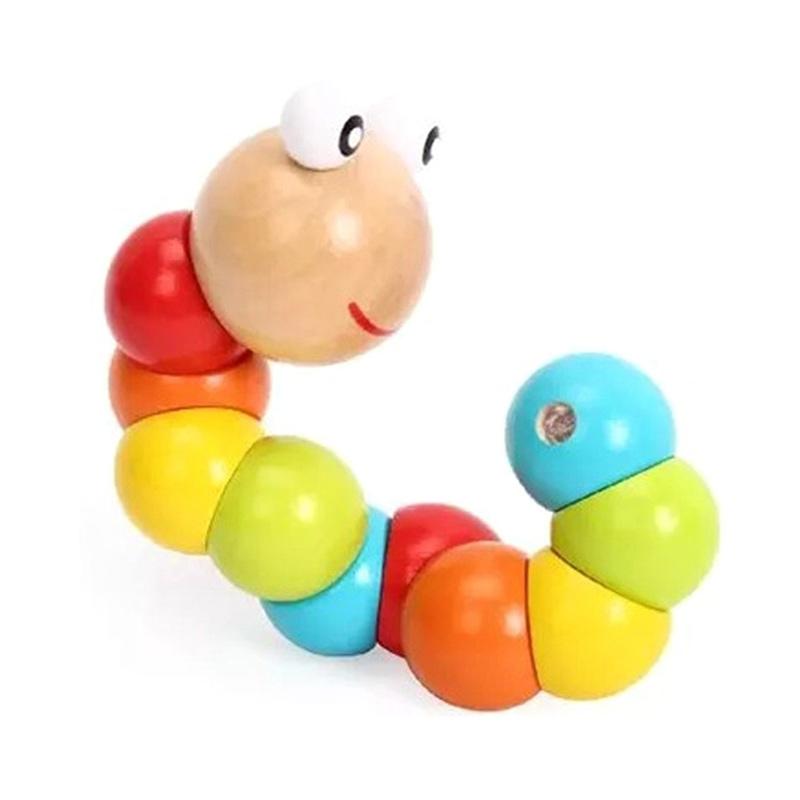 Jual H Ikea Educational Wooden Caterpillar Baby Fingers Flexibility Training Twisting Worm Toy Online September 2020 Blibli Com