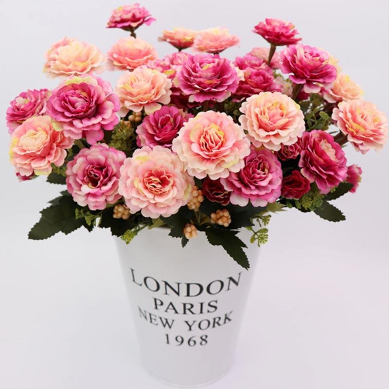 Jual Oem Artificial Fake Peony Silk Flower Leaf Bridal Wedding Party Home Decorative Online September 2020 Blibli Com,House Warming Simple Flower Decoration At Home