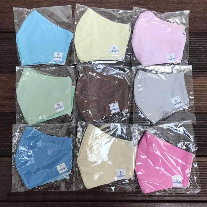 Jual Obayito Cotton Mask Masker Kain 3 Lapis 1 Pce Random Murah Mei 2021 Blibli