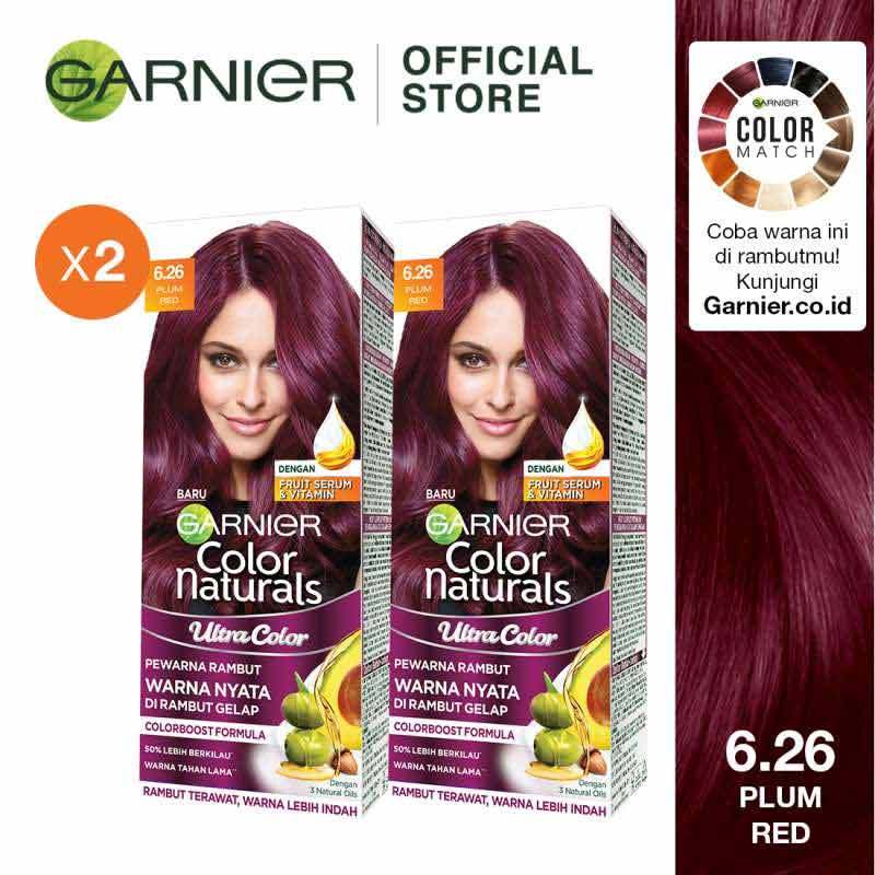 Jual Garnier Color Naturals Ultra Color Cat Rambut [2 pcs/ Twinpack]  Plum  Red di Seller Garnier Indonesia - Slipi, Kota Jakarta Barat | Blibli