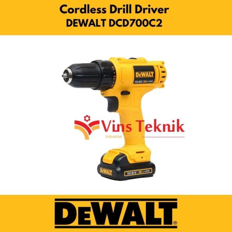 Promo mesin bor baterai DCD 700 cordless Drill driver Dewalt