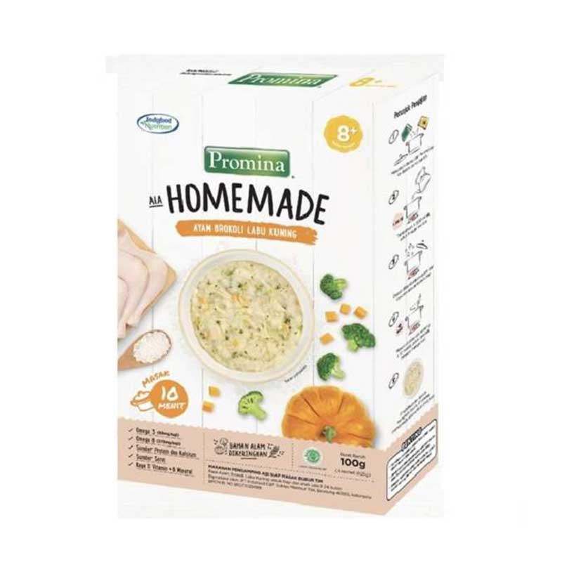 Jual Promina Homemade Ayam Brokoli Labu Kuning Bubur Bayi 100 G Online Mei 2021 Blibli