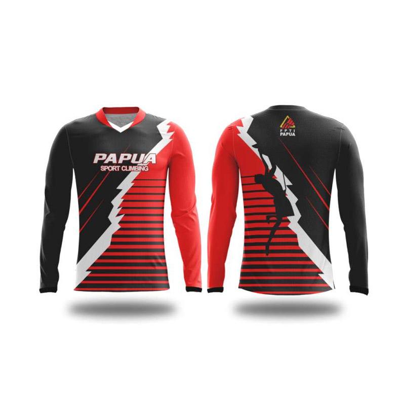 Promo Bintang Sport Jersey V neck Lancip Custom Jersey Climbing
