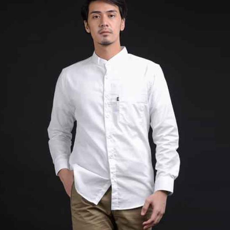 Jual Broodis Collarless Kerah Shanghai Kemeja Formal Pria Putih Online Februari 2021 Blibli