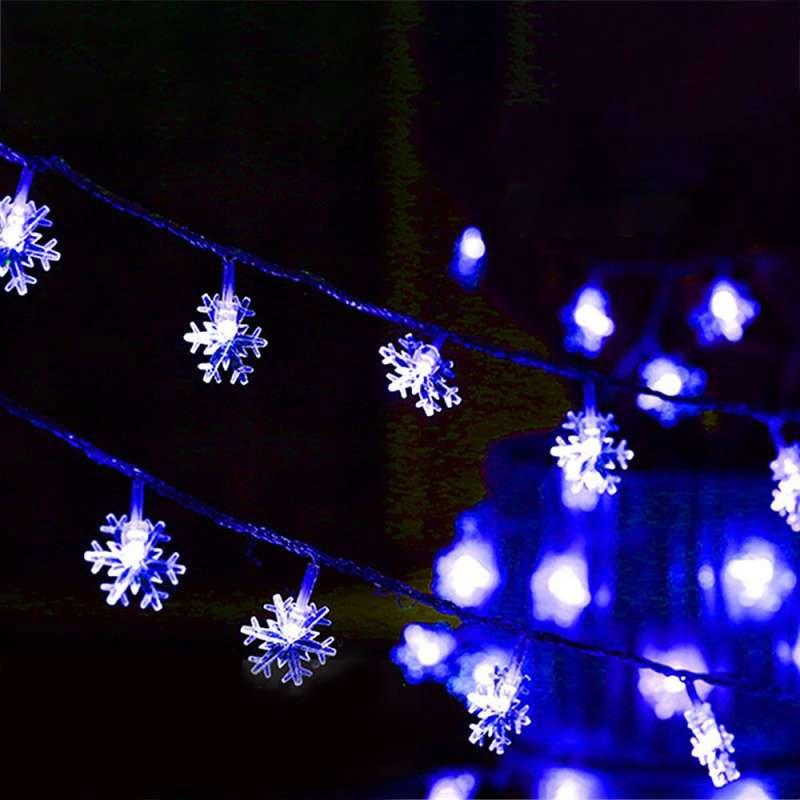 Jual Lans Snowflake Decorative Christmas Led String Light 10 M 100 Leds Eu Plug Online November 2020 Blibli