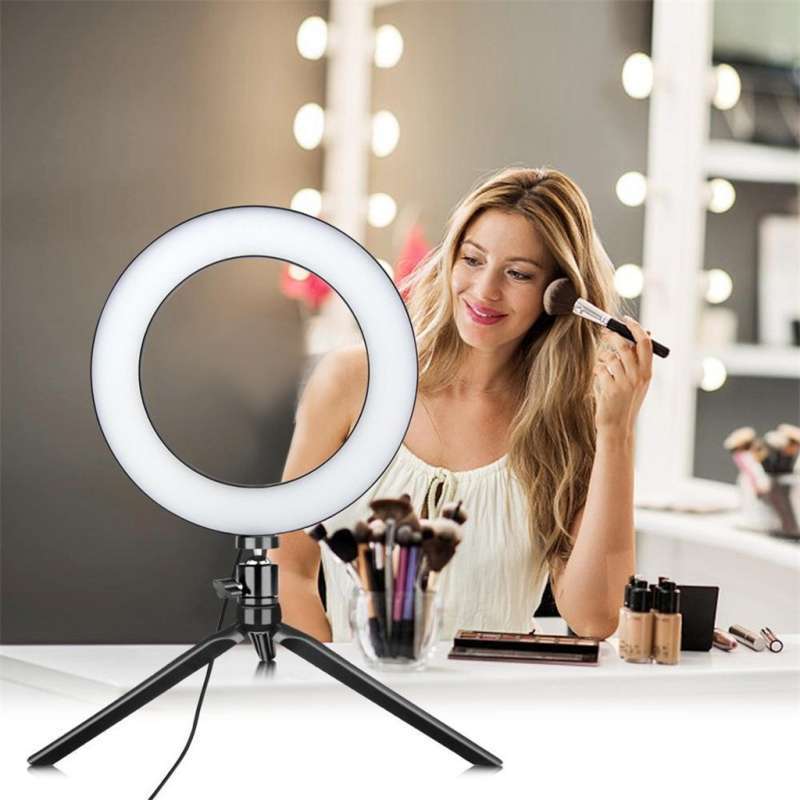 fashion deal led ring fill light lamp selfie camera phone studio tripod stand video dimmable