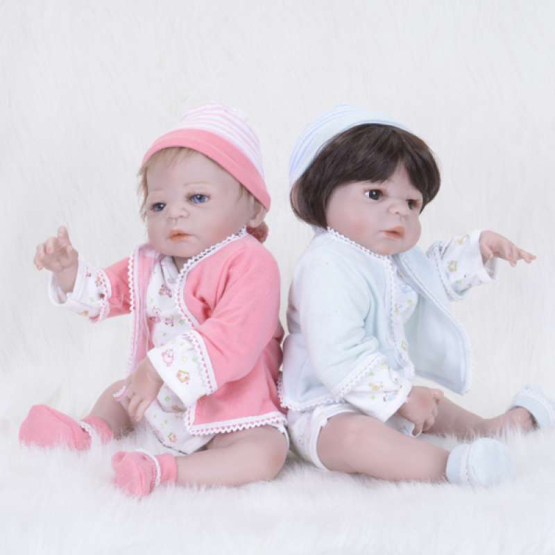 Jual Oem Real Touch Reborn Baby Girl Full Silicone Newborn Doll Brown Eyes 22 Inch Online September 2020 Blibli Com