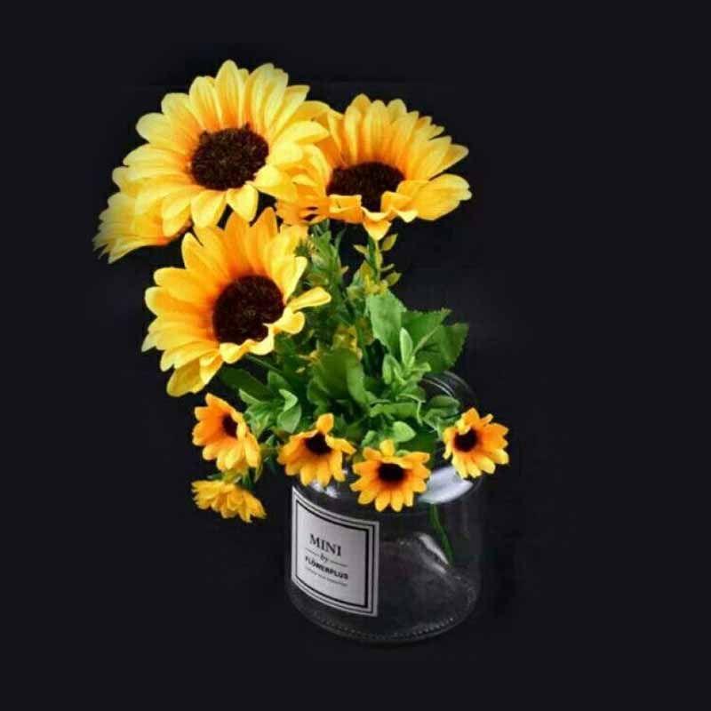 Jual Oem Bunga Matahari Artificial 1 Tangkai Kuning 13 Kuntum Bunga Terbaru Juni 2021 Blibli
