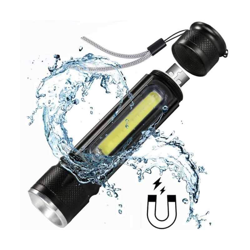 taffware wy8106 cree xml t6 cob led senter 2300 lumens usb rechargeable