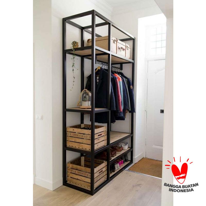 Jual Lemari Pakaian Industrial Ukuran Panjang 123cm X Lebar 47cm X Tinggi 2 M Lemari Serbaguna Desain Modern Online Oktober 2020 Blibli Com