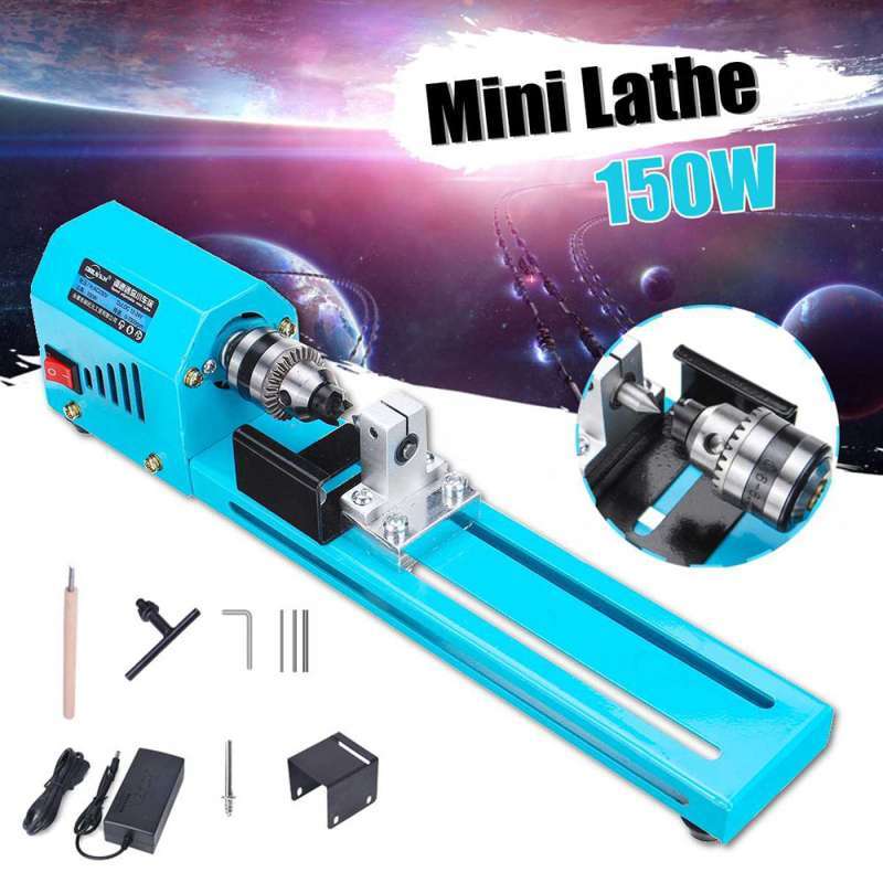 Jual Wolike Mesin Bubut Kayu Mini Lathe Beads Grinding Polisher Diy Woodworking Blue 150w X707 Online Januari 2021 Blibli