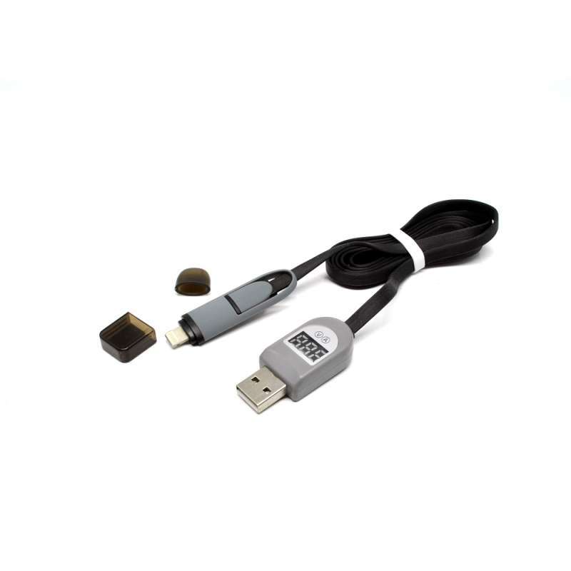 Jual Home Tech 2 In 1 Duo Magic Cable Lightning And Micro Usb Cable With Lcd For Android Online September 2020 Blibli Com