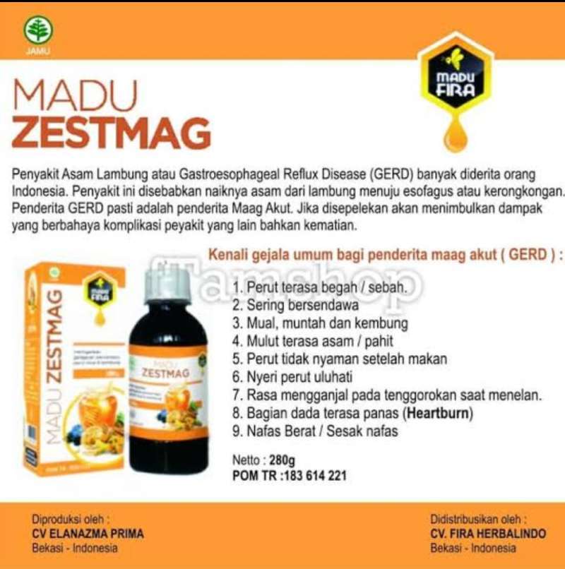 Jual Madu Zestmag Solusi Gerd Asam Lambung 280 Gr Online Februari 2021 Blibli