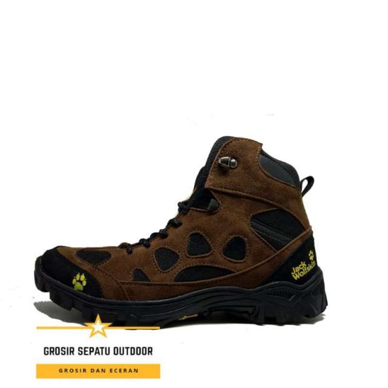 Jual Sepatu Hiking Pria Jack Wolfskin Boot Cowok Olahraga Gunung Outdoor Waterproof Brown Online Oktober 2020 Blibli Com